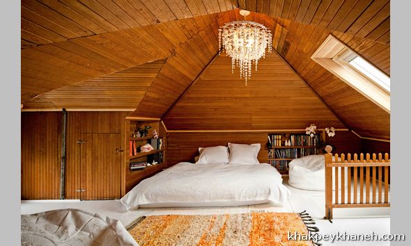 استفاده از چوب برای قسمت بالای تختخواب